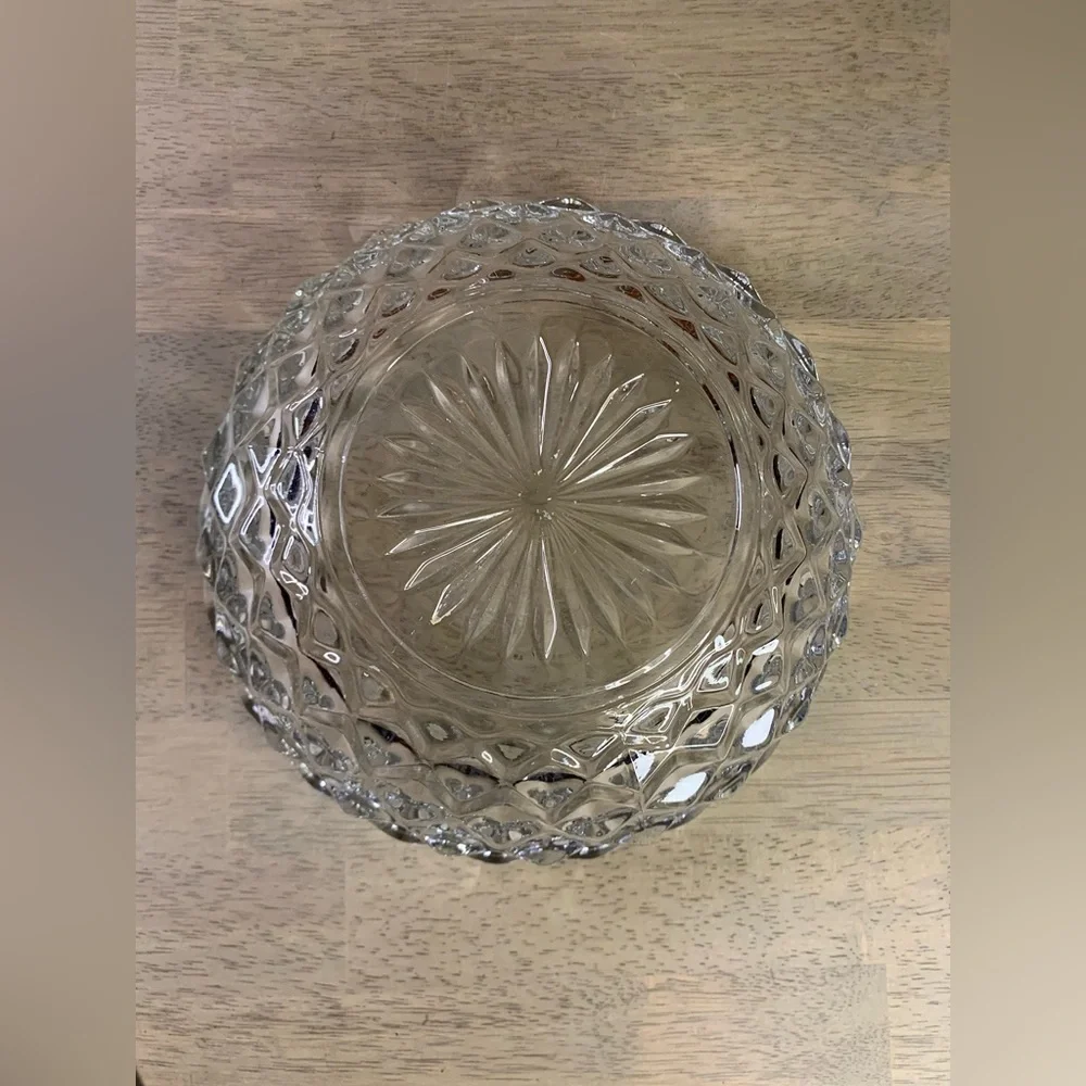 Vtg Fostoria‎ American Medium/Large Size Clear Glass Serving Bowl 8